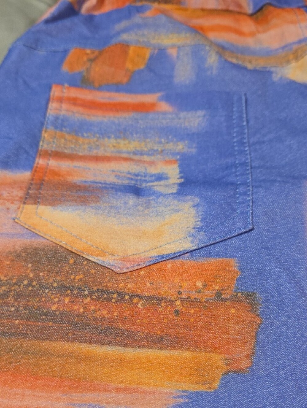 Bella Amore Italy Wanderlust Painted Pants / Sz Sml-Med / Front & Back Pockets - Picture 3 of 12